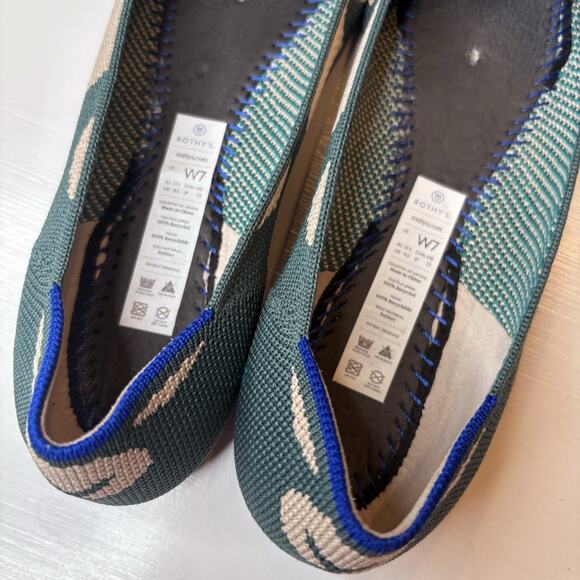 Rothy’s The Point Moroccan Green Limited Edition Shoes Flats Women’s Size 7 - Picture 12 of 13